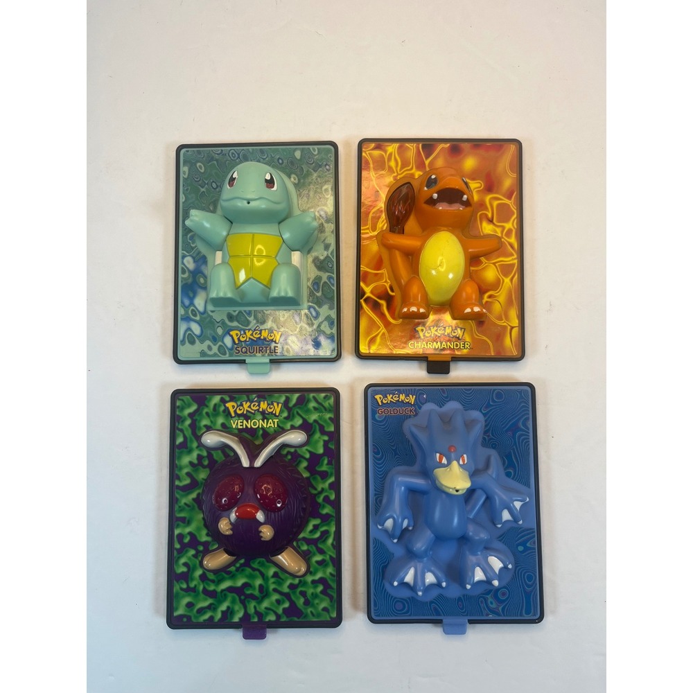 Vintage Pokemon The Movie 2000 Burger King Toy Set Squirtle Charmander Golduck
